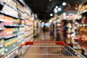 Shopping cart in store