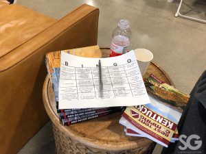 Sports Show: bingo sheet on a wooden table