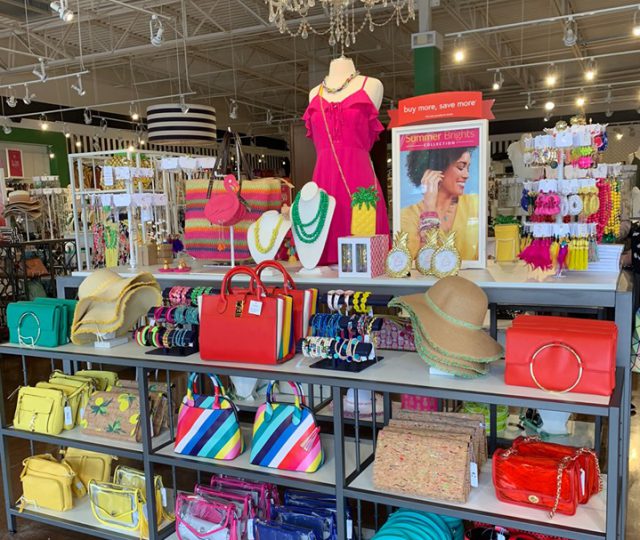 store: a display of clothes and accessories