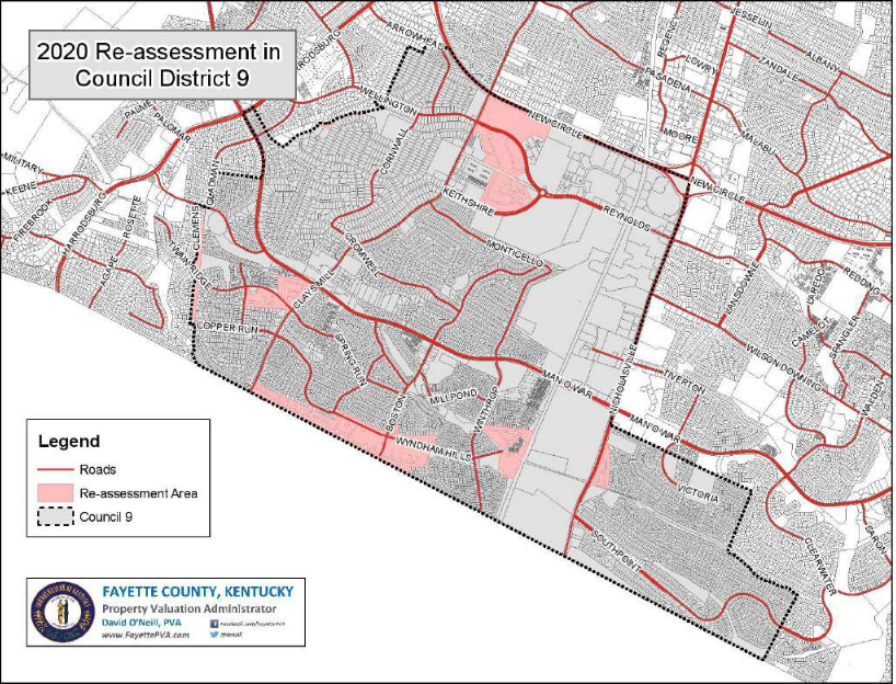 map of the 9th district in lexington