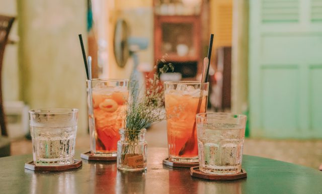 bars: four drinks on a bar